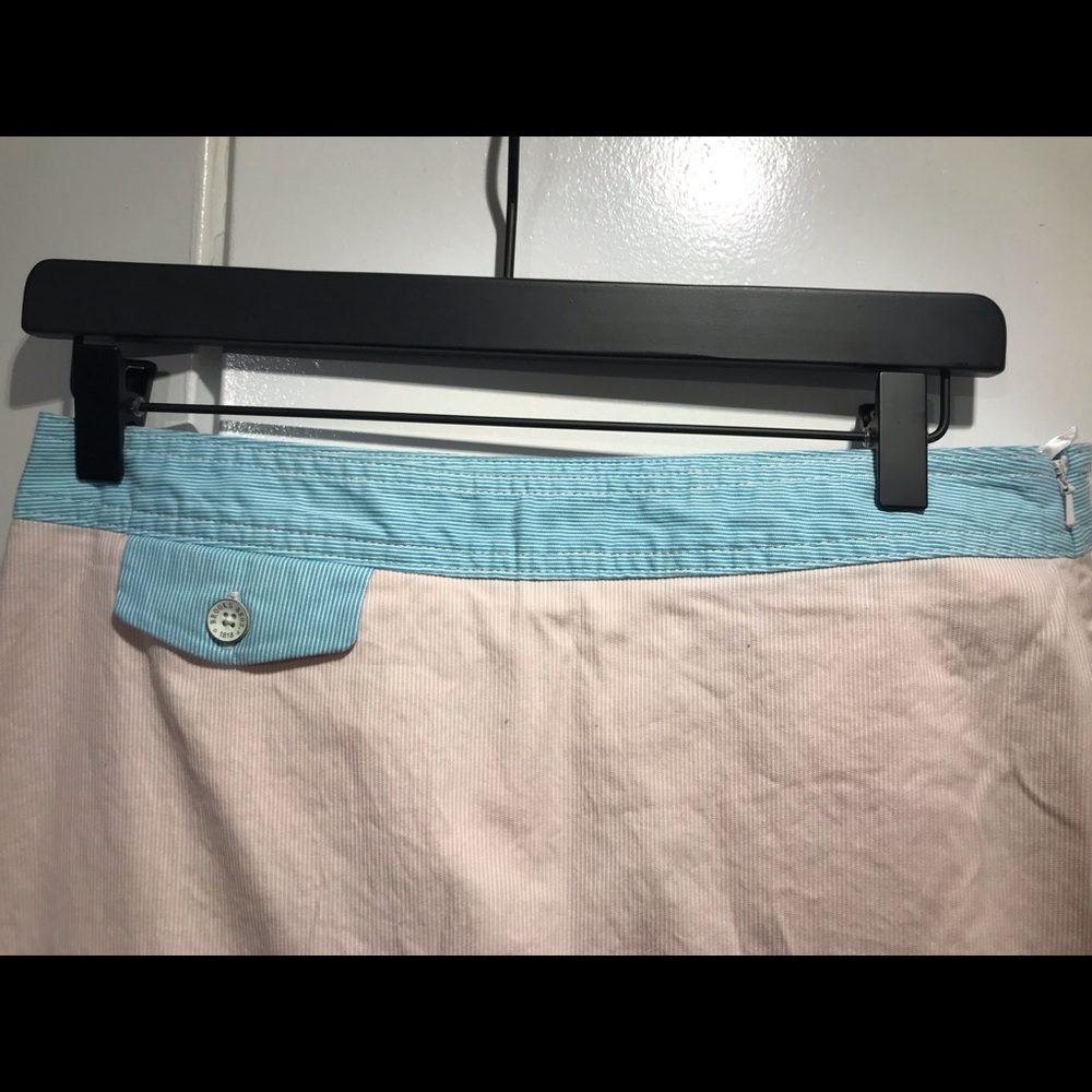 Blue and Pink seersucker skirt by Brooks Brothers